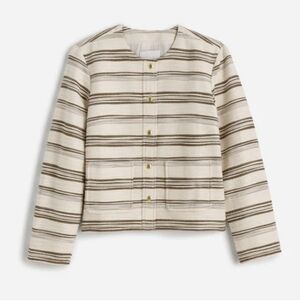 Madewell Lady Jacket in Striped Tweed NV057